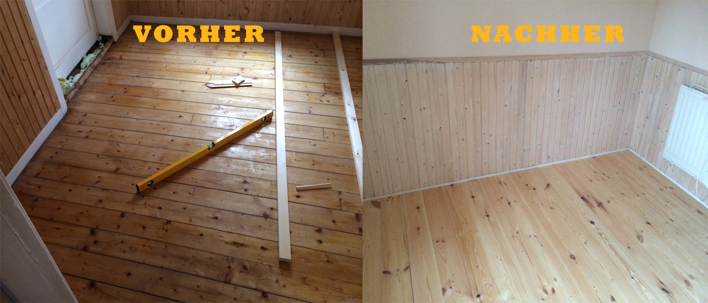 Dielenverlegung Schwedenhaus