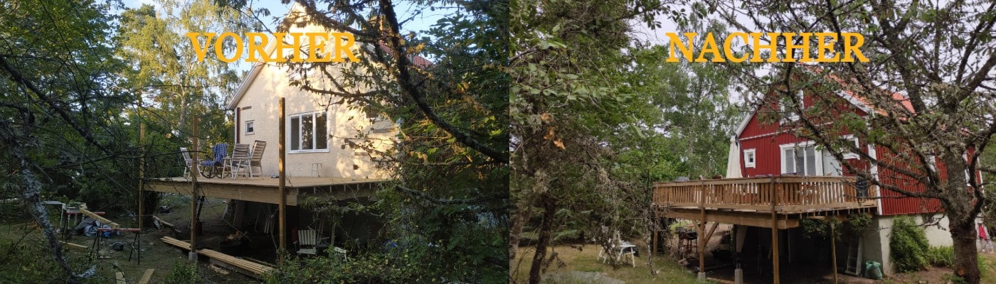 Ferienhaus Schweden - Einschalung