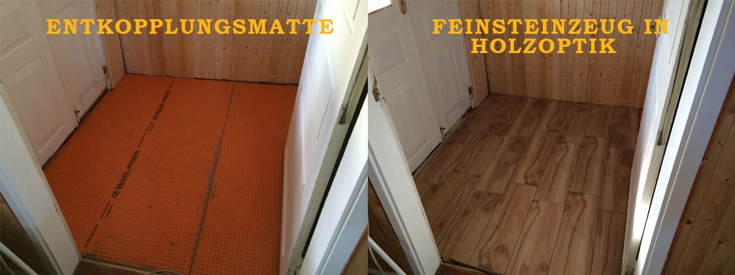 Fliesenverlegung im Schwedenhaus